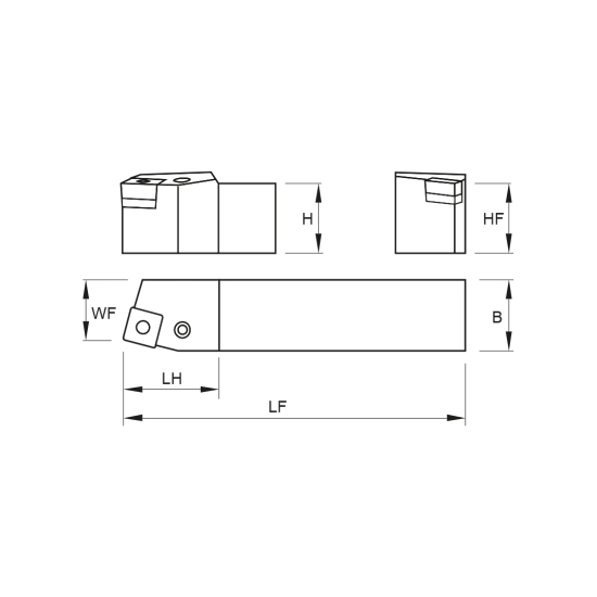 TOOLHOLDER PSBN R 4040 S19 - DRW