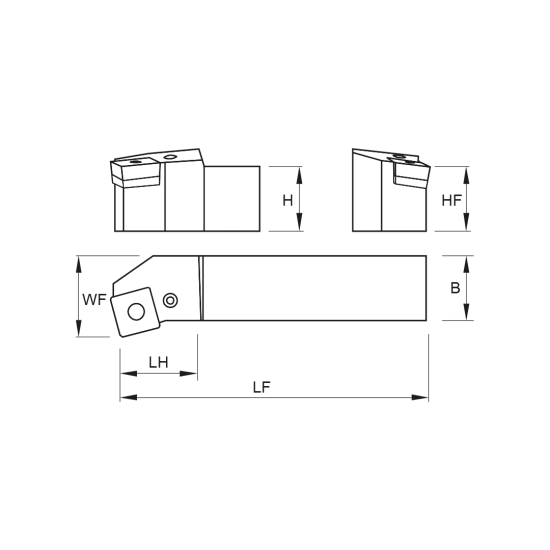 TOOLHOLDER PSKN L 2525 M12 - DRW