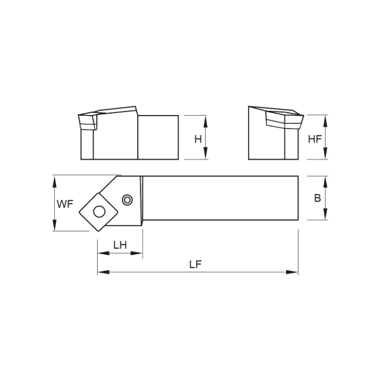 TOOLHOLDER PSSN L 4040 S19 - DRW