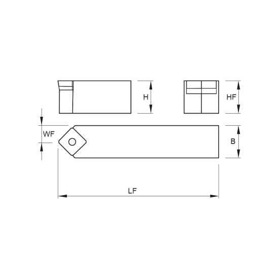 TOOLHOLDER SSDC N 2525 M12 - DRW