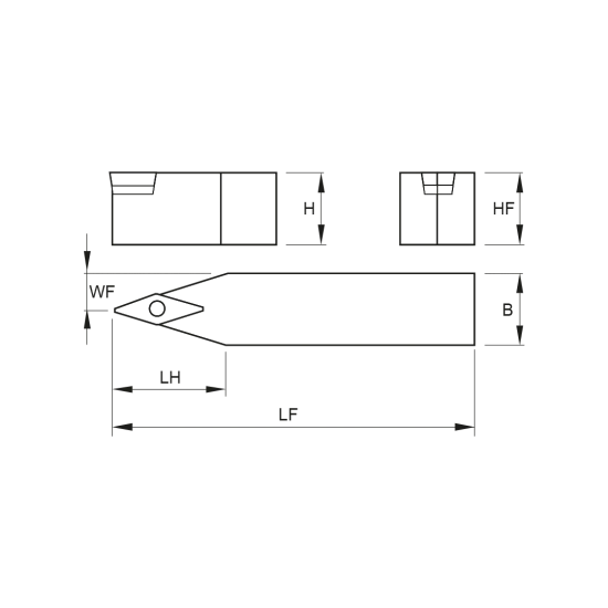 TOOLHOLDER SVVC N 2525 M16 - DRW