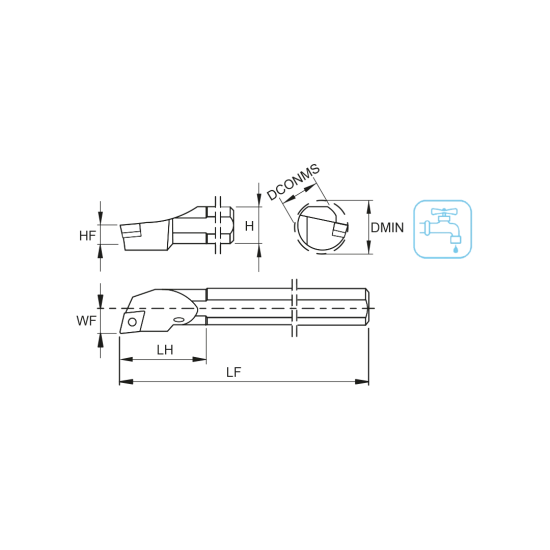 TOOLHOLDER A32S SCLC L 12 - DRW