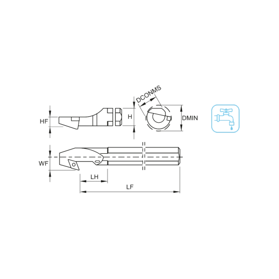 TOOLHOLDER A16M SDUC L 07-BT - DRW