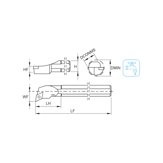 TOOLHOLDER A16M SDUC L 07 - DRW