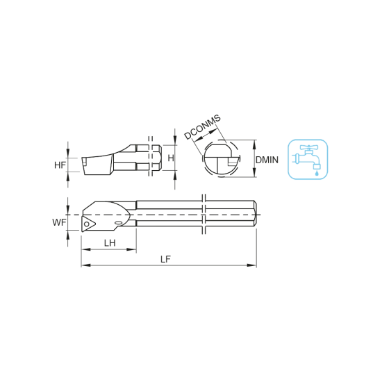 TOOLHOLDER A16M STFC L 11 - DRW