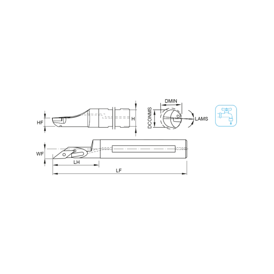 TOOLHOLDER A16M SVJC R 11 - DRW