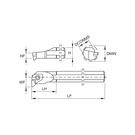 TOOLHOLDER S40V CKUN L 16 - DRW