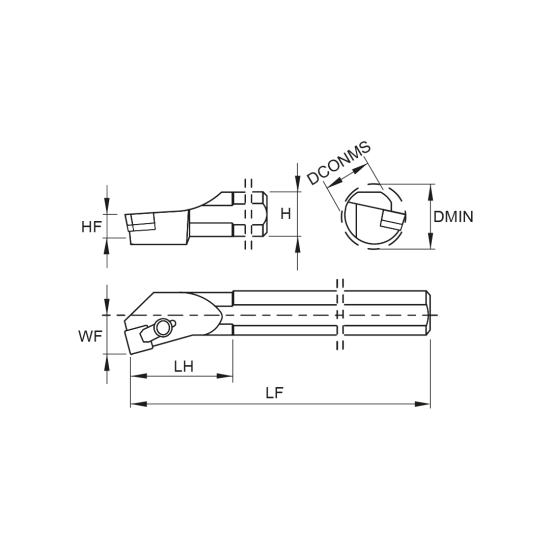 TOOLHOLDER S20S CSKP L 09 - DRW