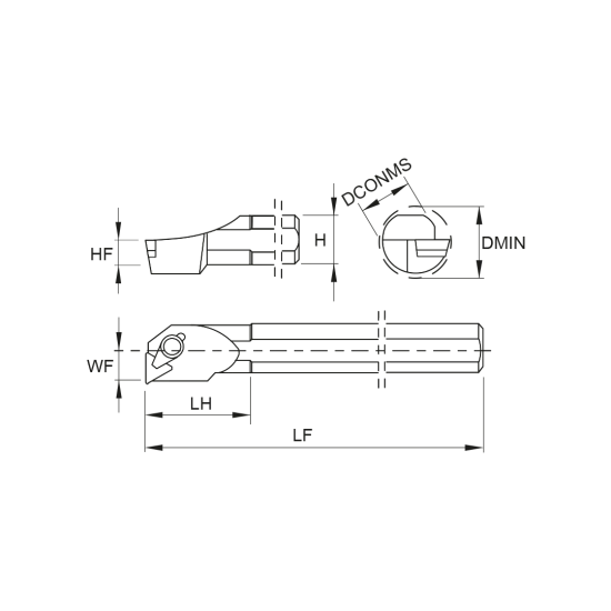TOOLHOLDER S40V CTFP R 16 - DRW