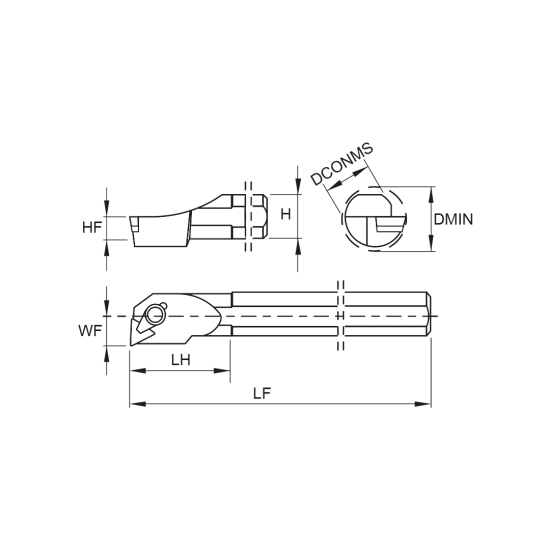 TOOLHOLDER S12M CTUP L 09 - DRW