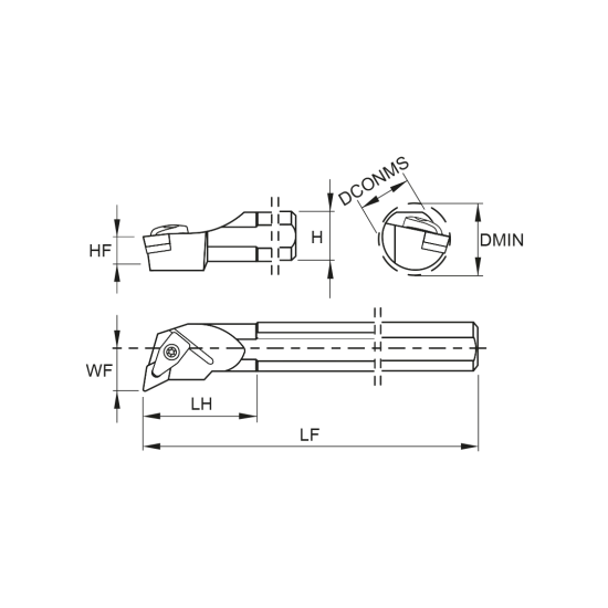 TOOLHOLDER S40V DDUN R 15 - DRW