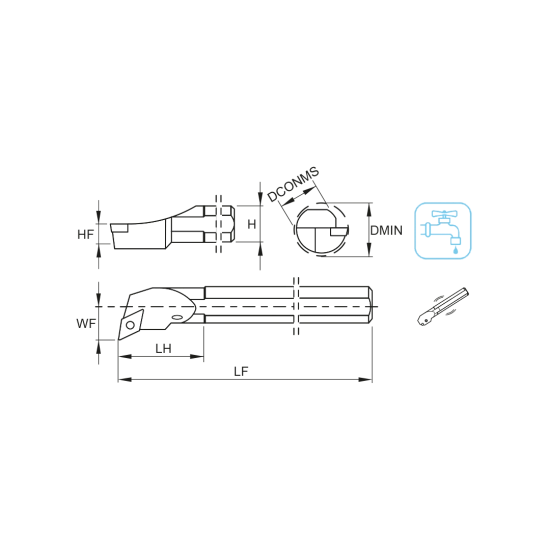 TOOLHOLDER E12Q SDUC L 07 - DRW