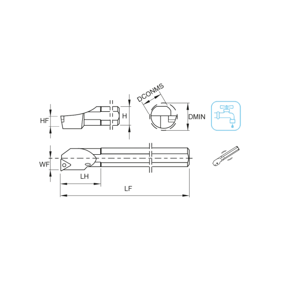 TOOLHOLDER E12Q STFC L 11 - DRW