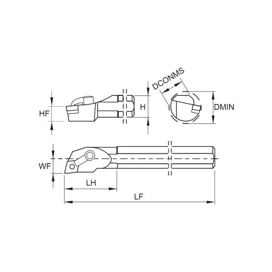 TOOLHOLDER S25T MCLN R 12-K - DRW
