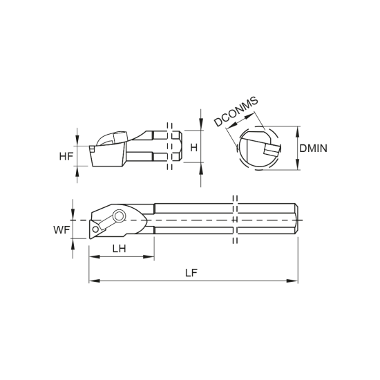 TOOLHOLDER S32U MTFN L 16-K - DRW