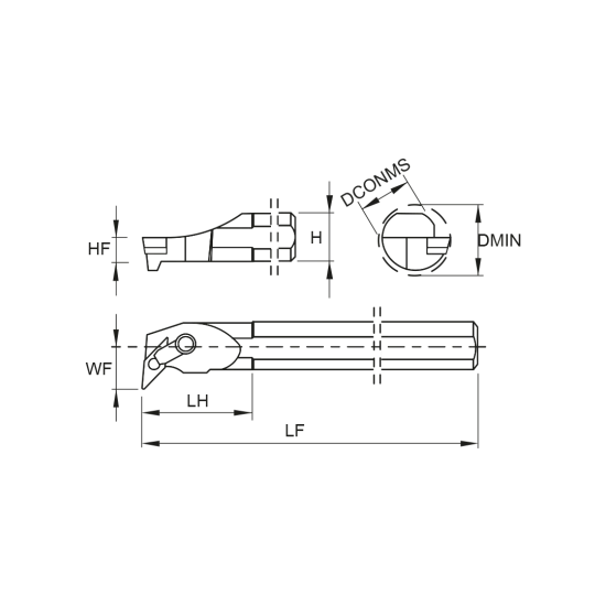 TOOLHOLDER S32U MVUN R 16-K - DRW