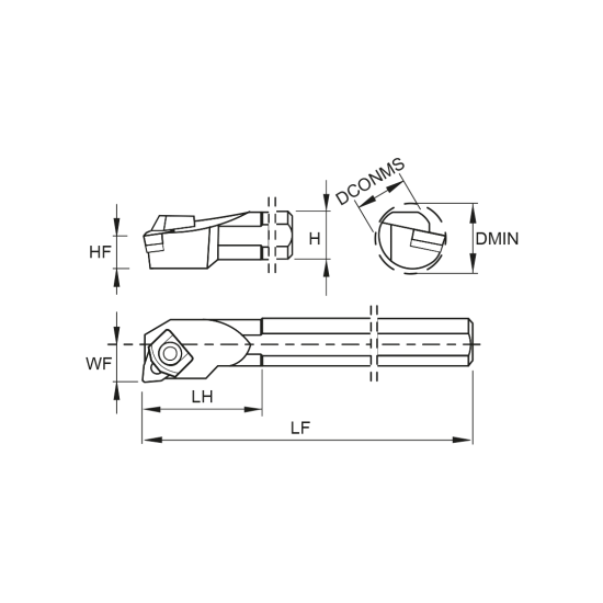 TOOLHOLDER S50W MWLN L 08-K - DRW