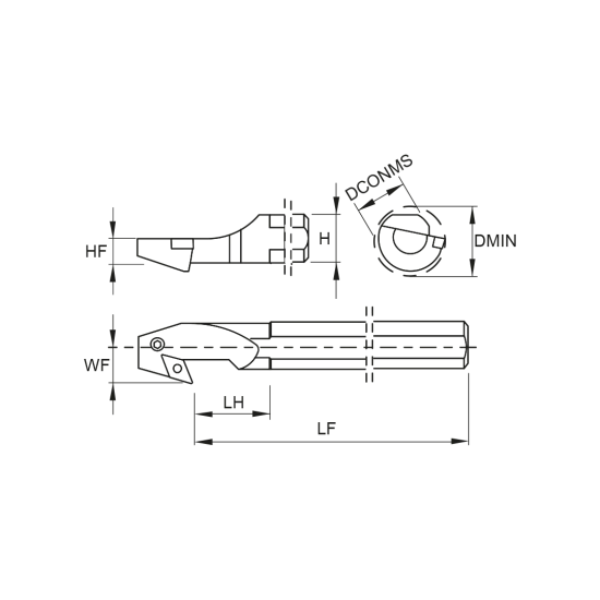 TOOLHOLDER S40V PDUN R 15-BT - DRW