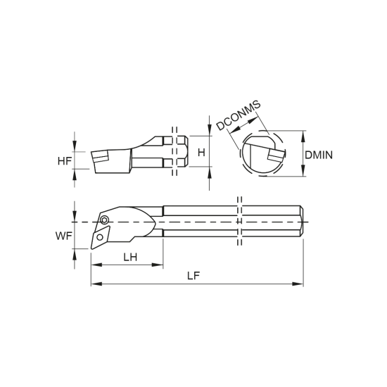 TOOLHOLDER S40V PDUN R 15 - DRW
