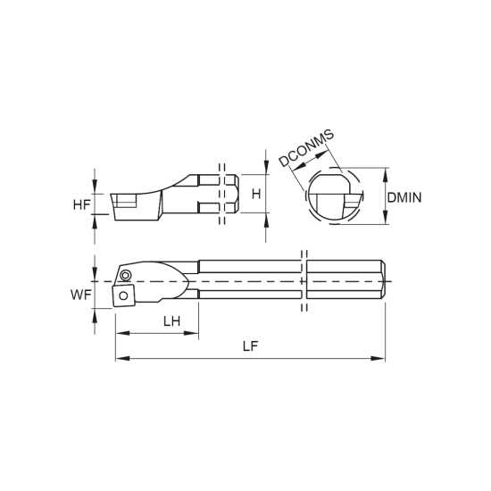 TOOLHOLDER S40V PSKN L 12 - DRW