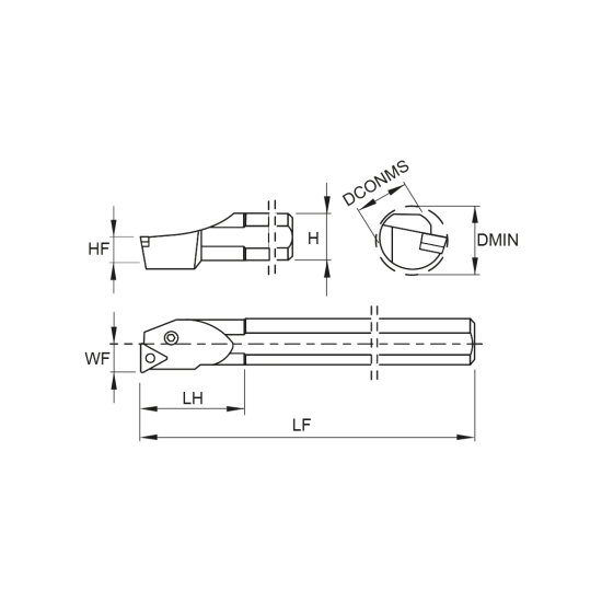 TOOLHOLDER S40V PTFN R 16 - DRW